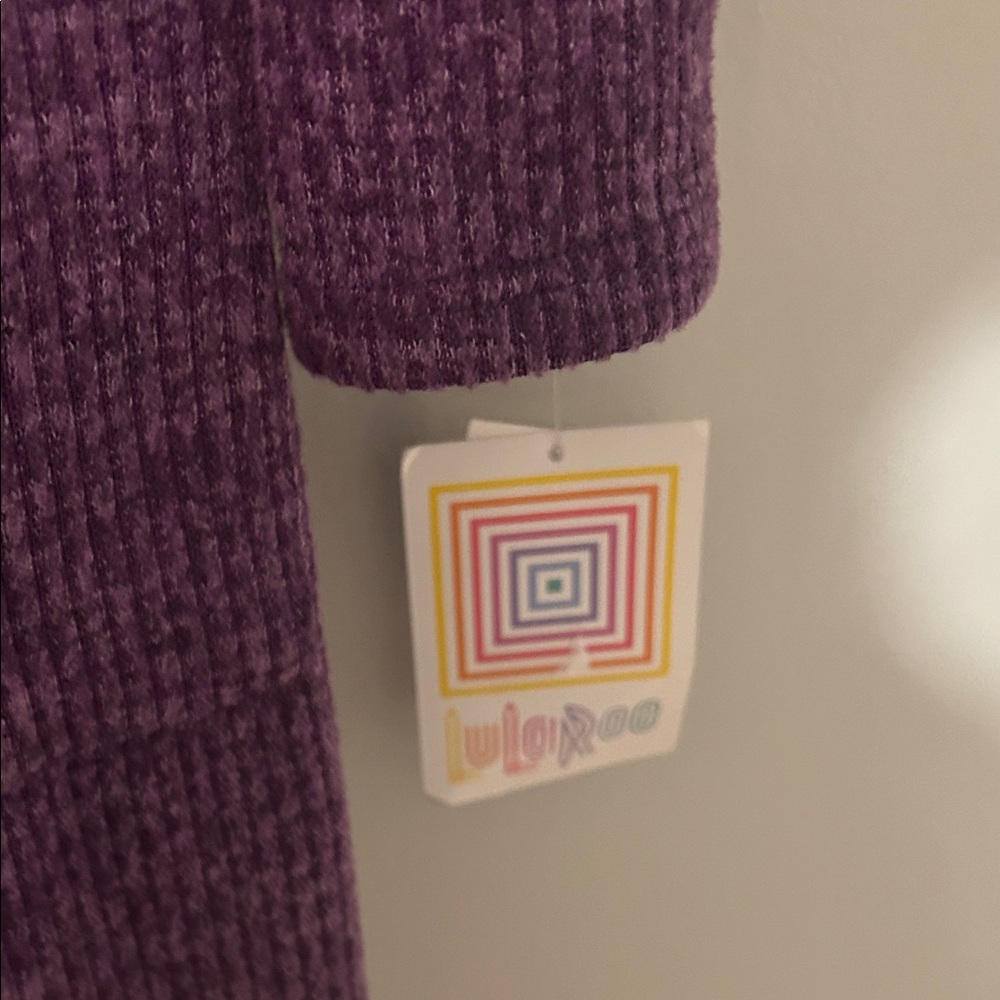 LuLaRoe: Vibrant Purple long duster open front Knit Sweater. Small. - Picture 3 of 6